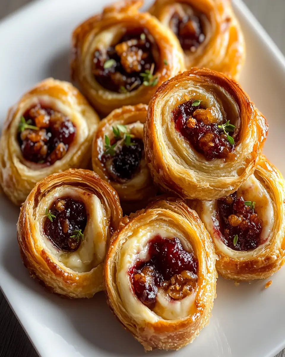 Savory Palmiers with Brie and Cranberry First Image First Image