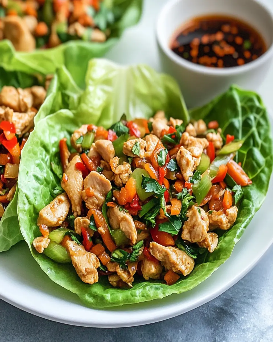 Thai Chicken Lettuce Wraps – Quick and Easy Dinner First Image First Image