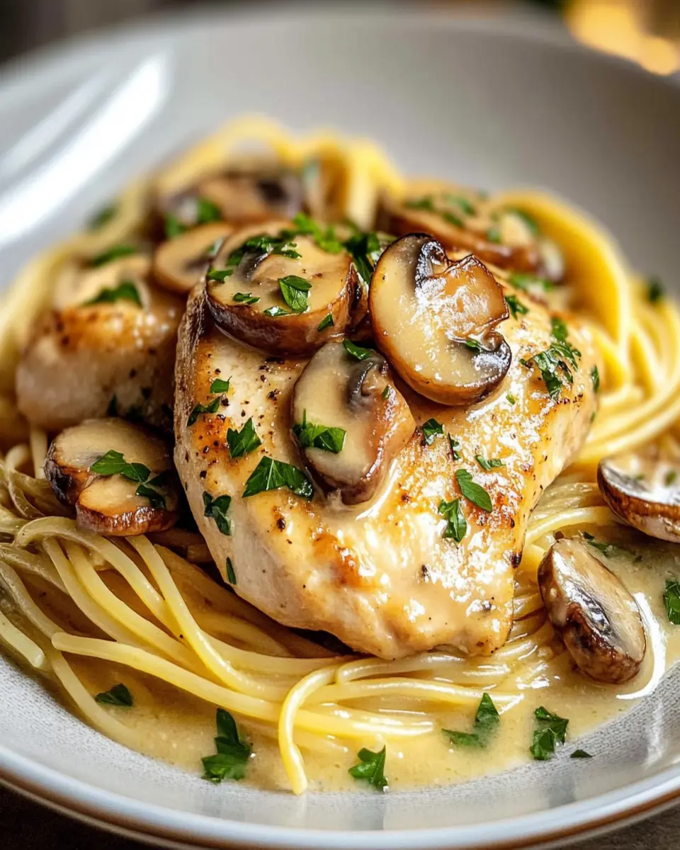 Irresistible Chicken Piccata with Pasta & Mushrooms Recipe First Image First Image