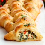 Spinach Dip Stuffed Crescent Roll Christmas Tree First Image First Image