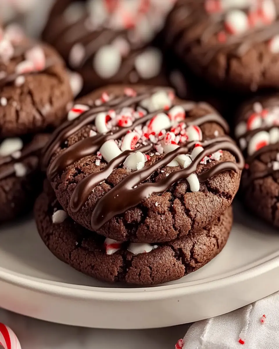 Peppermint Hot Chocolate Cookies First Image First Image