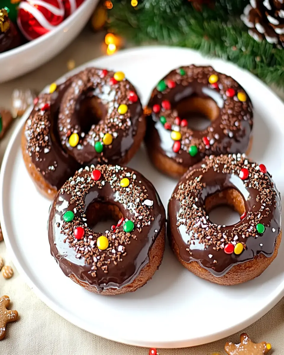 Chocolate Gingerbread Baked Doughnuts First Image First Image