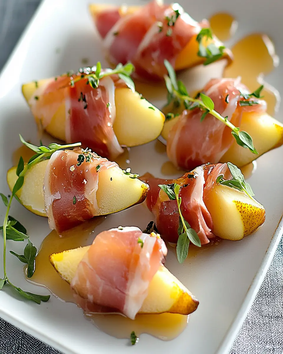 Irresistible Prosciutto Wrapped Pears with Honey Delight First Image First Image