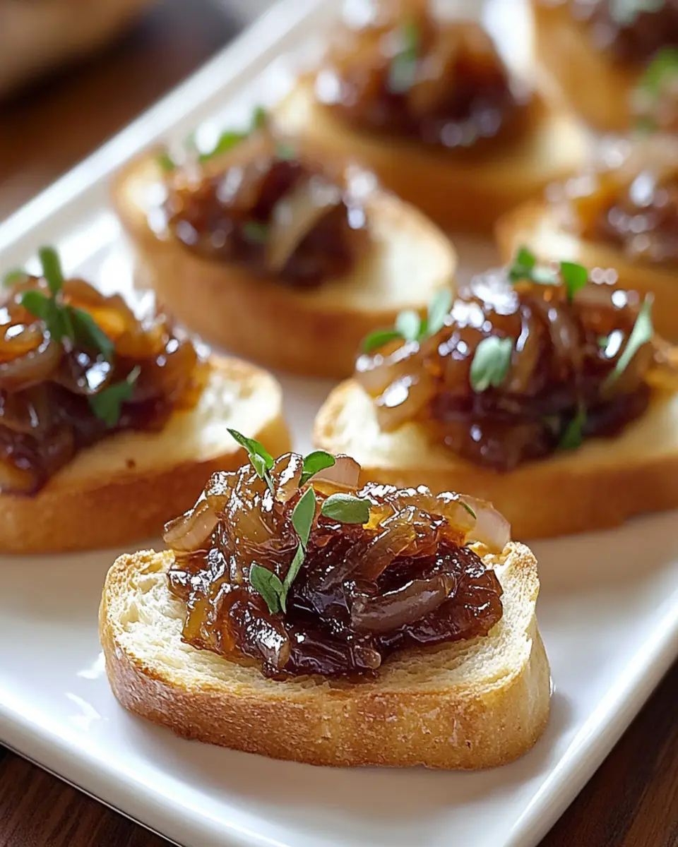 Indulge in Caramelized Onion Jam Crostini Delight First Image First Image