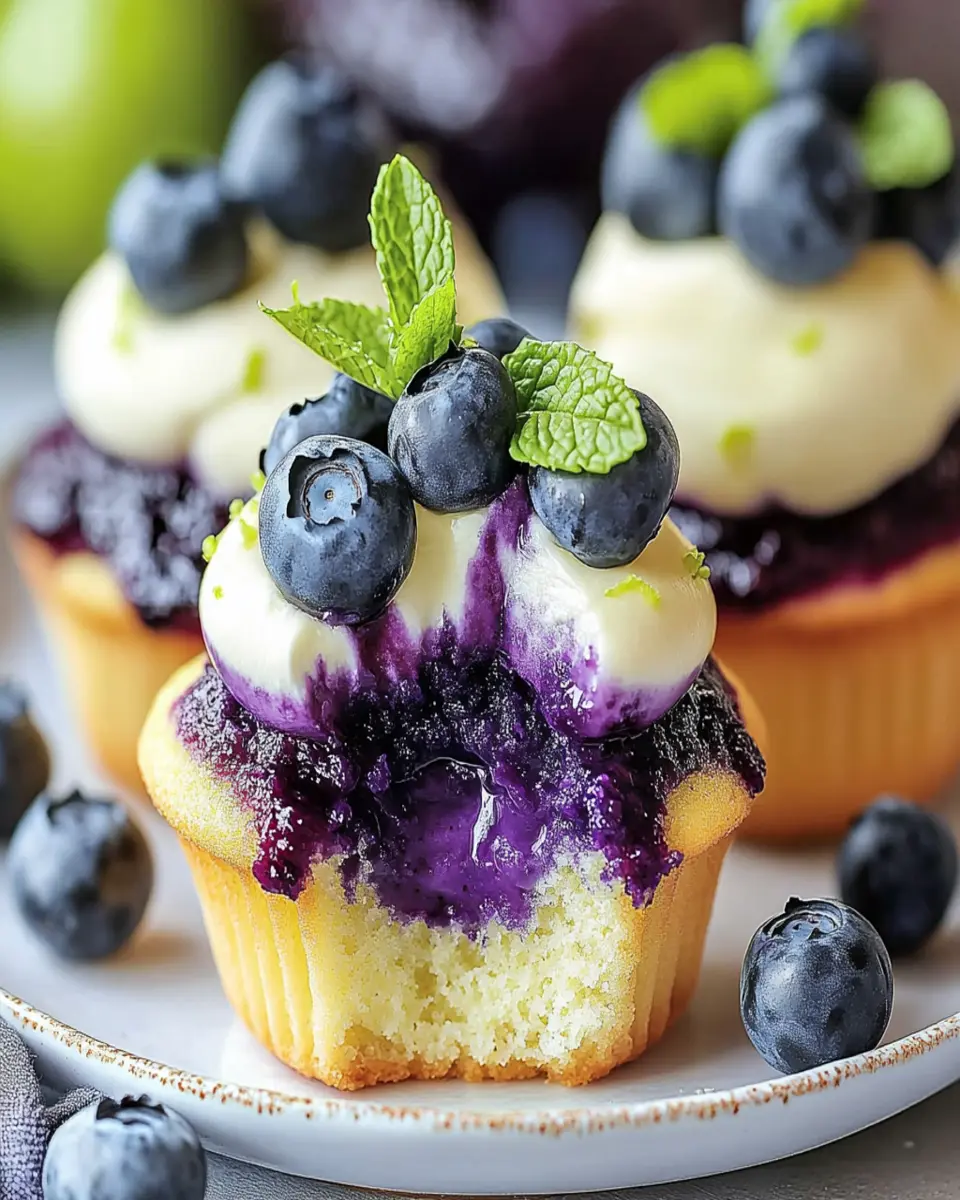 Blueberry Lime Cheesecake Cupcakes – Fresh, Creamy & Zesty Mini Desserts First Image First Image