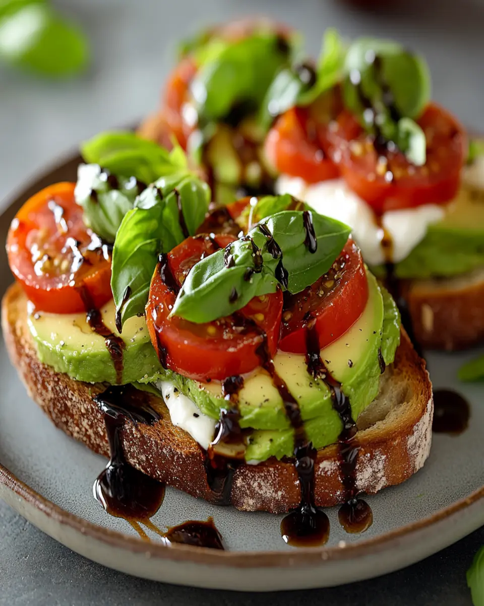 Avocado Caprese Toast : Creamy, Tangy & Winter-Fresh First Image First Image