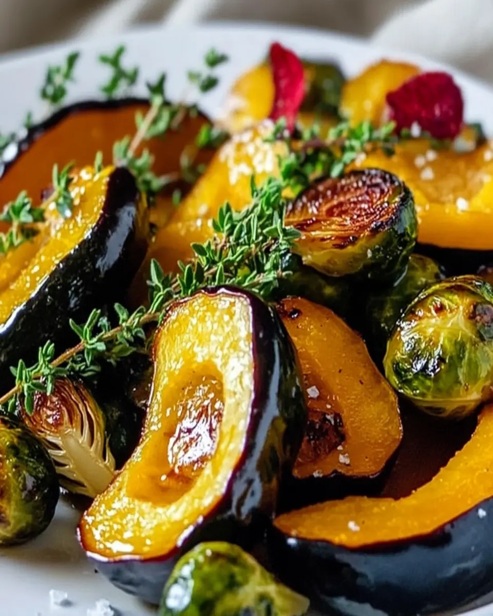 Roasted Acorn Squash & Brussels Sprouts First Image First Image