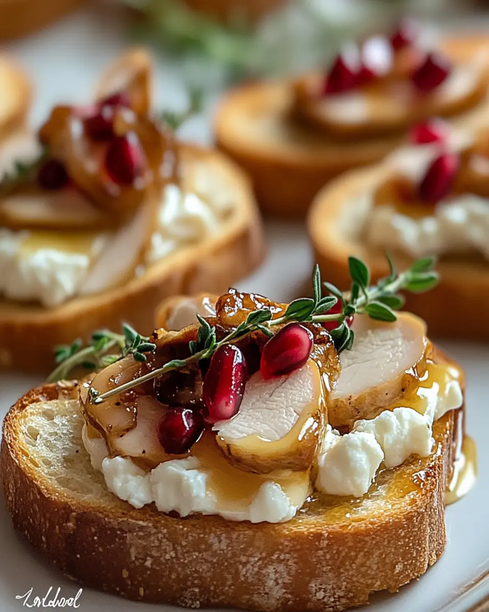 Irresistible Maple Turkey Goat Cheese Crostini Recipe First Image First Image