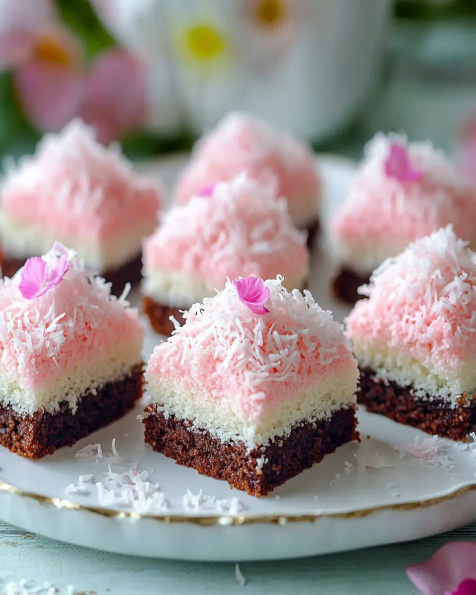 Pink Coconut Snowball Cake Bars – Soft, Creamy & Beautiful Dessert Recipe First Image First Image