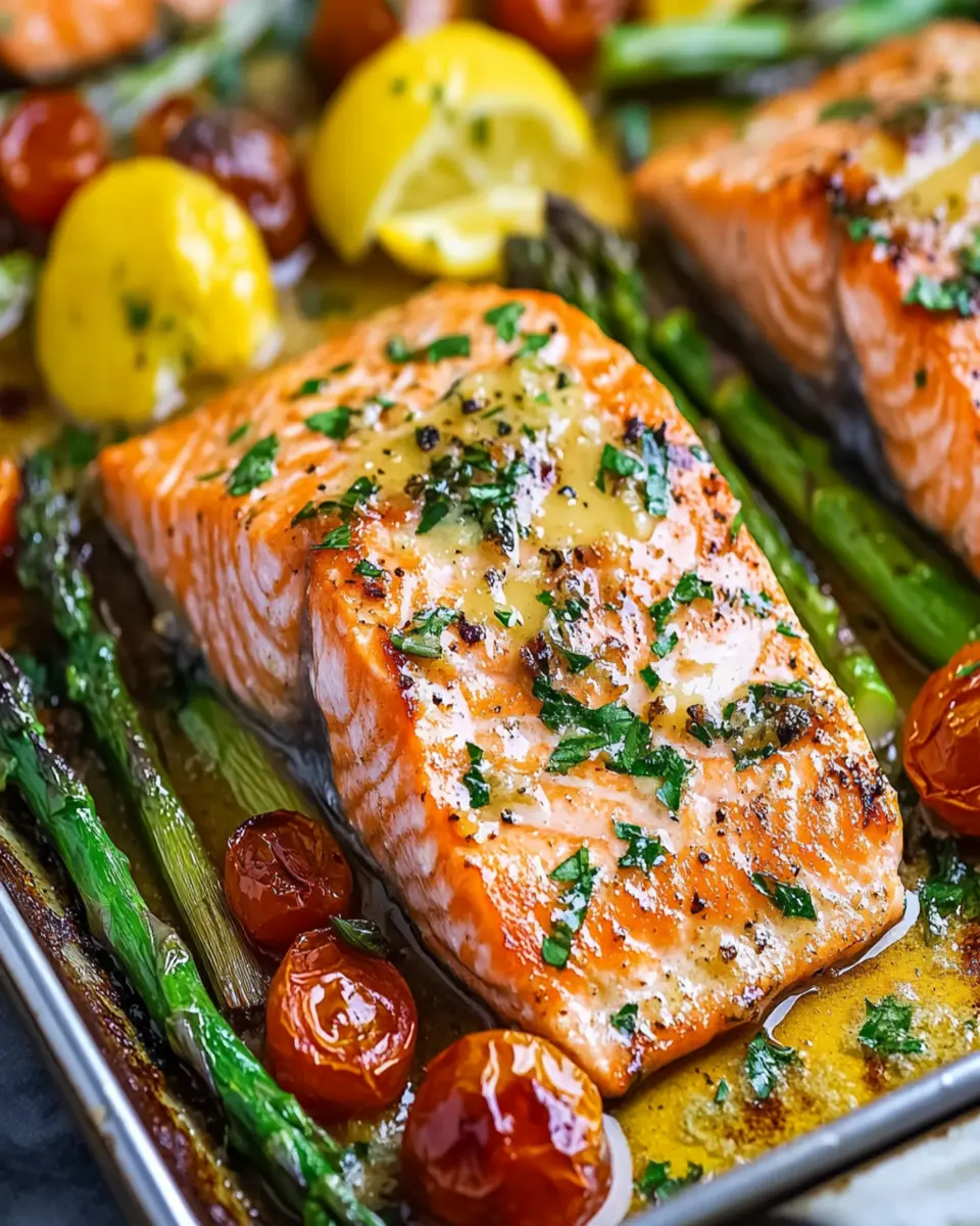 Sheet Pan Lemon Garlic Butter Salmon First Image First Image