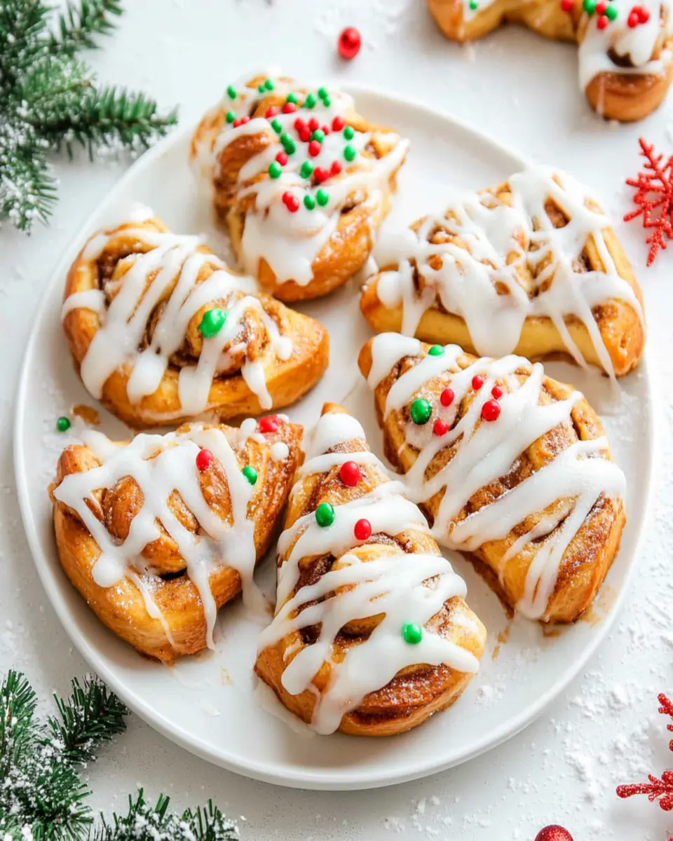 Quick and Easy Christmas Tree Cinnamon Rolls First Image First Image