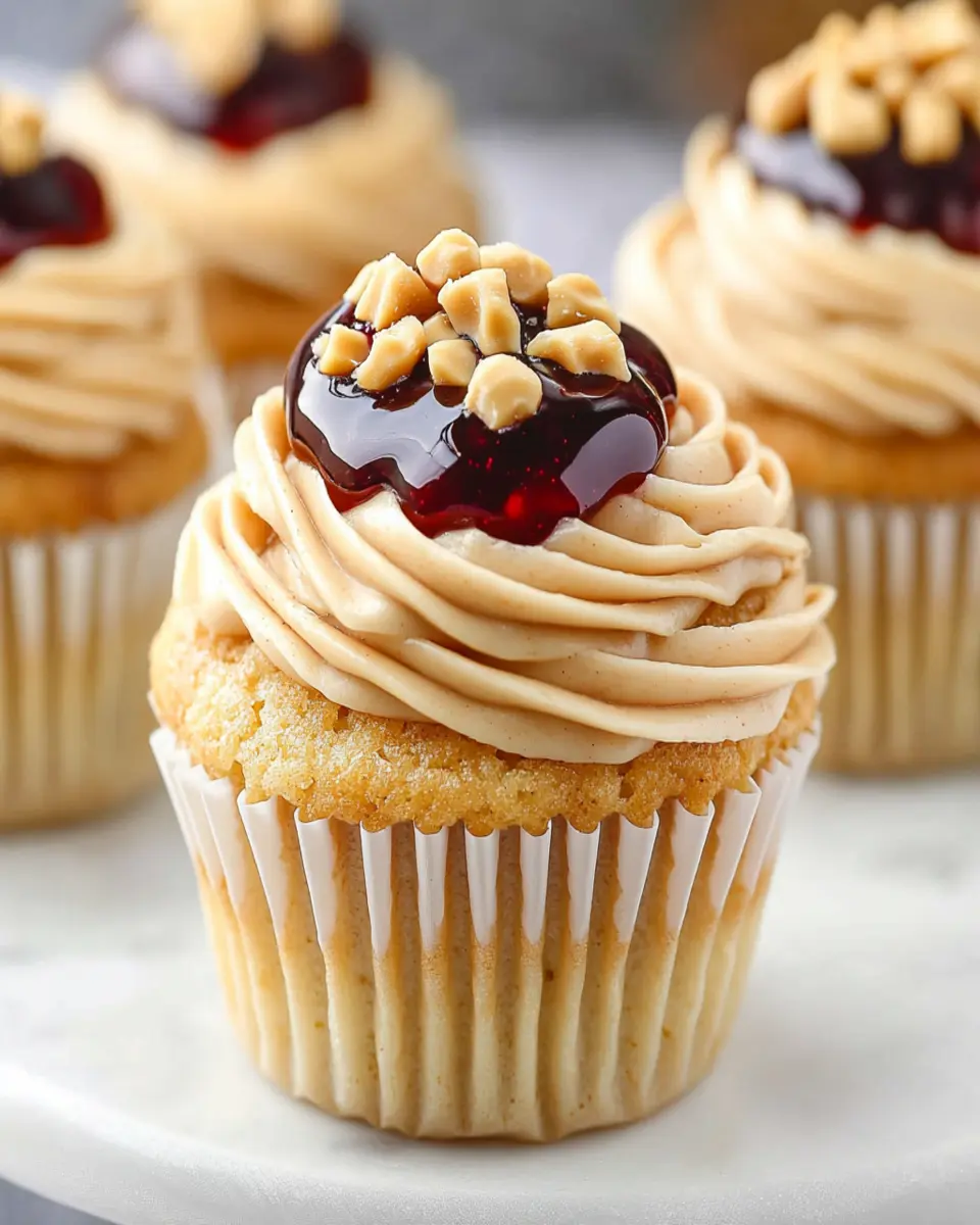 Peanut Butter and Jelly Cupcakes First Image First Image