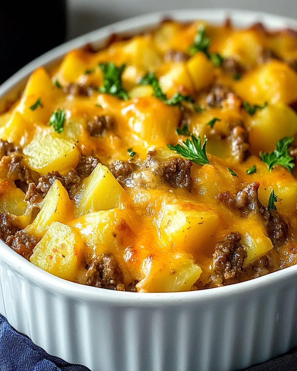 Cheesy Beef & Frozen Potato Casserole First Image First Image