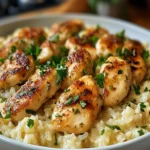Irresistible Chicken Scampi with Garlic Parmesan Rice First Image First Image