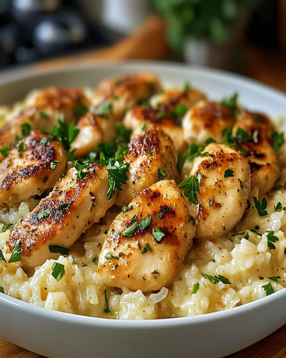 Irresistible Chicken Scampi with Garlic Parmesan Rice First Image First Image