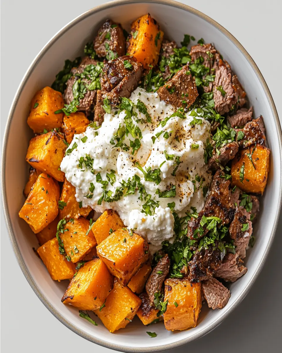 Cottage Cheese Sweet Potato Beef Bowls First Image First Image