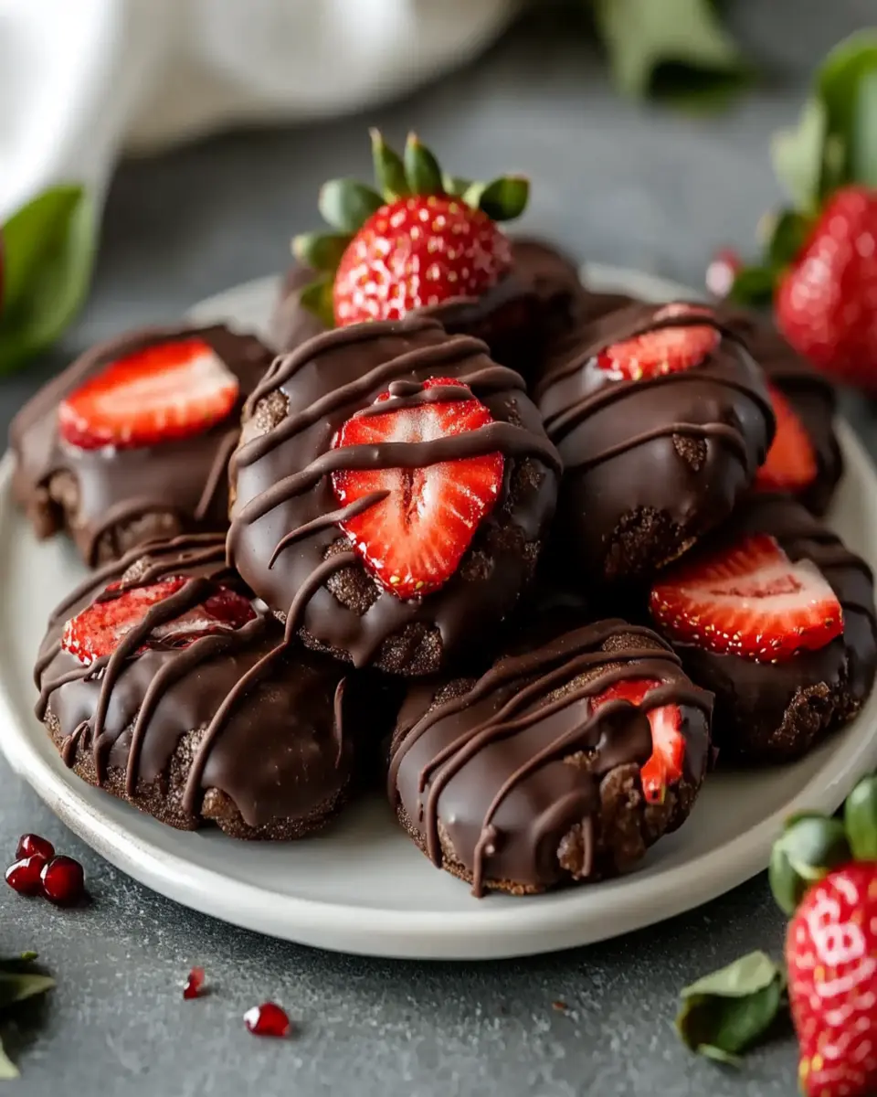 Chocolate Covered Strawberry Cookies First Image First Image