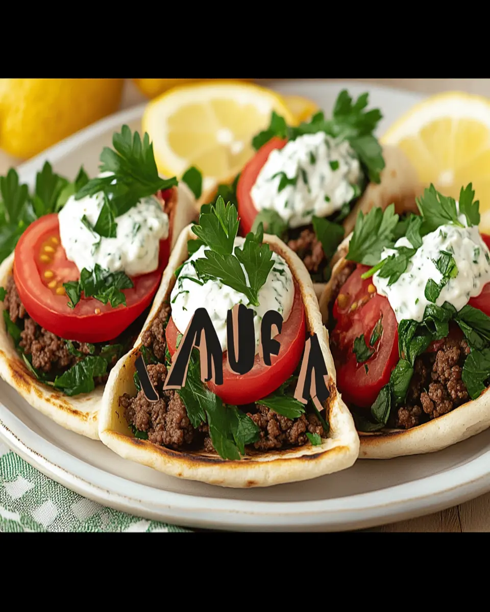 Mediterranean Ground Beef Pita Pockets Recipe First Image First Image