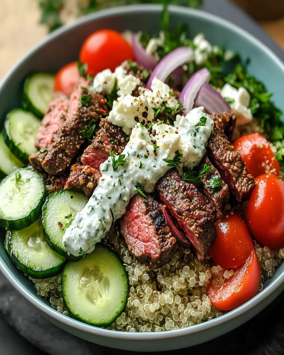 35g Protein Mediterranean Beef Bowl That’s Addictively Good First Image First Image