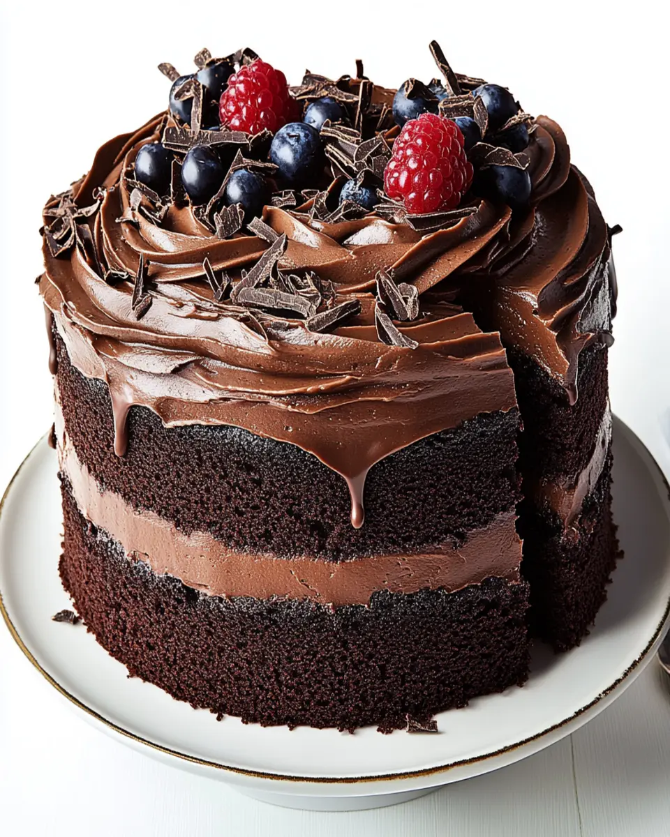 Decadent Double Chocolate Layer Cake Recipe to Indulge In First Image First Image