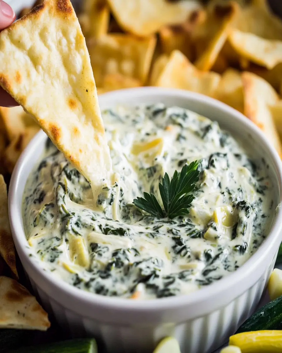 Crockpot Spinach Artichoke Dip First Image First Image