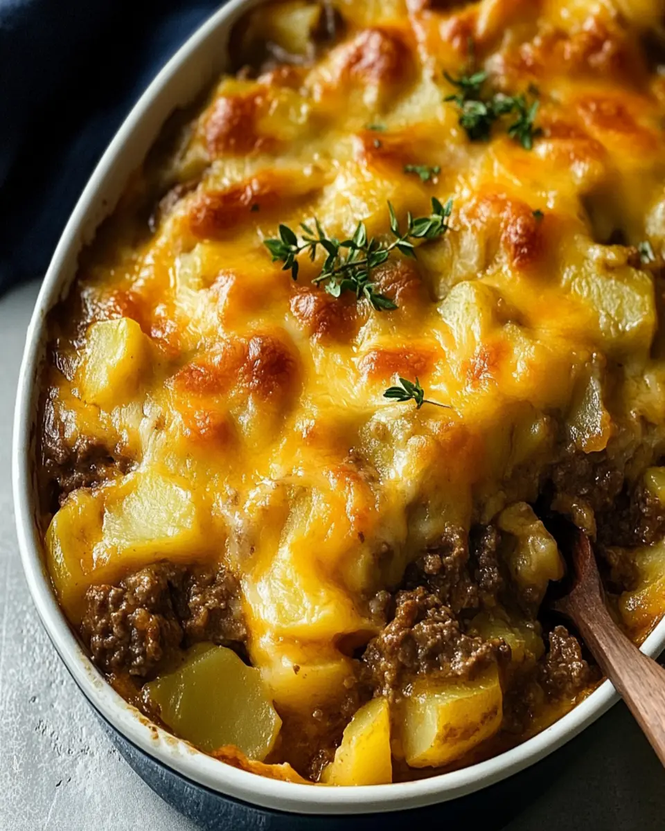 Cheesy Beef & Frozen Potato Casserole First Image First Image