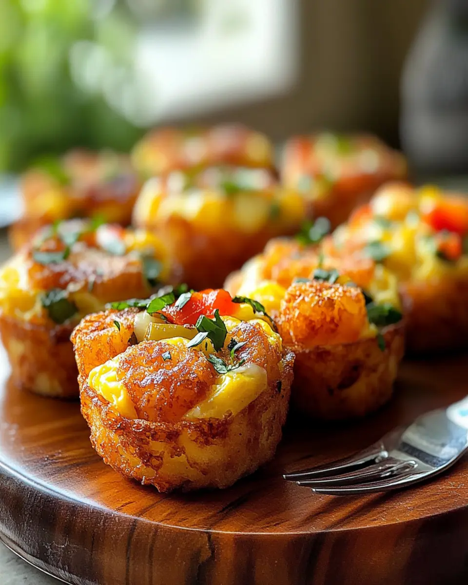 Irresistible Mini Breakfast Omelets with Tater Tot Crust First Image First Image