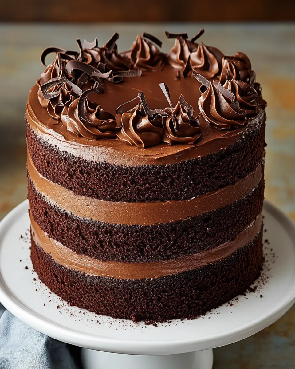 Decadent Double Chocolate Layer Cake Recipe to Indulge In First Image First Image