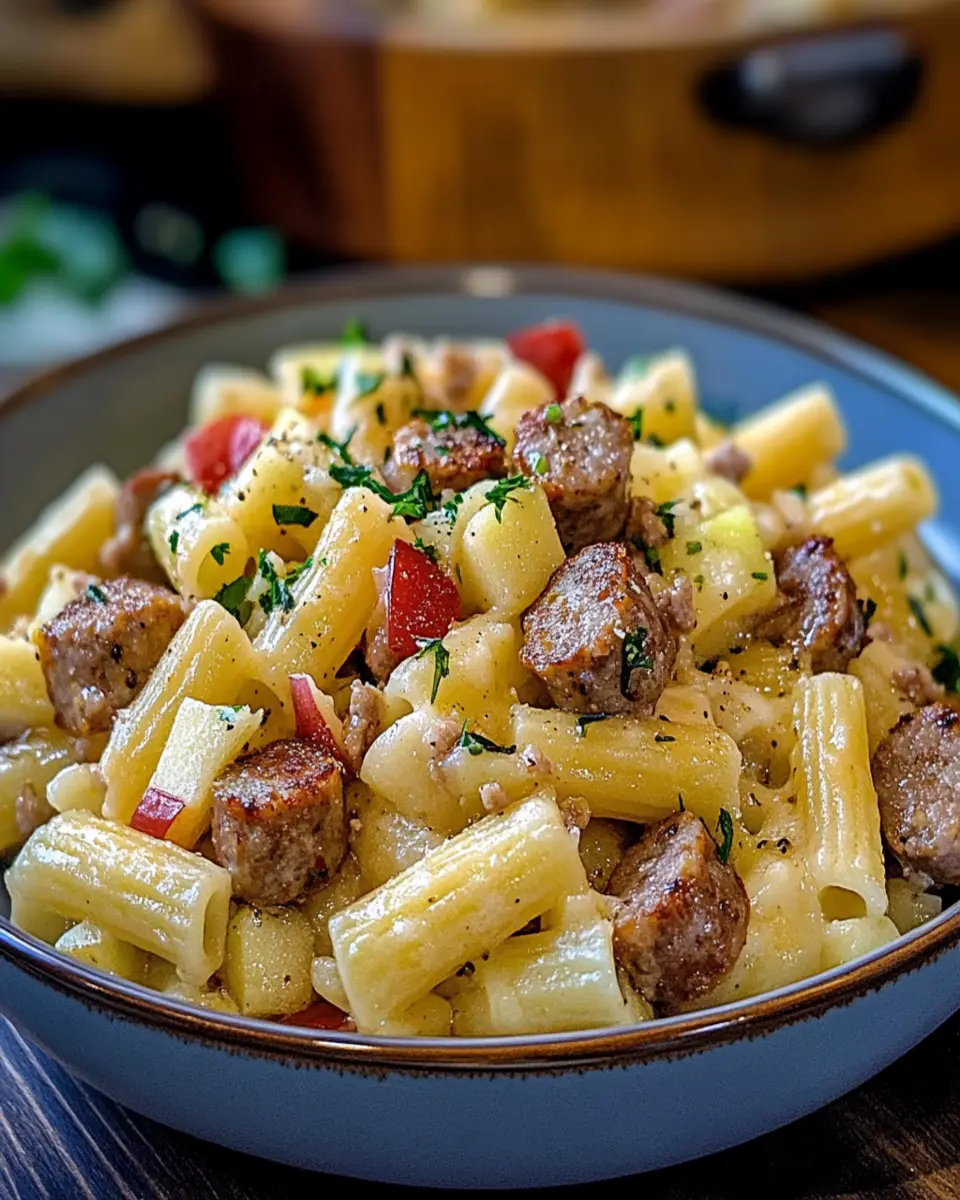 Irresistible Apple Gouda Sausage Pasta Recipe Delight First Image First Image