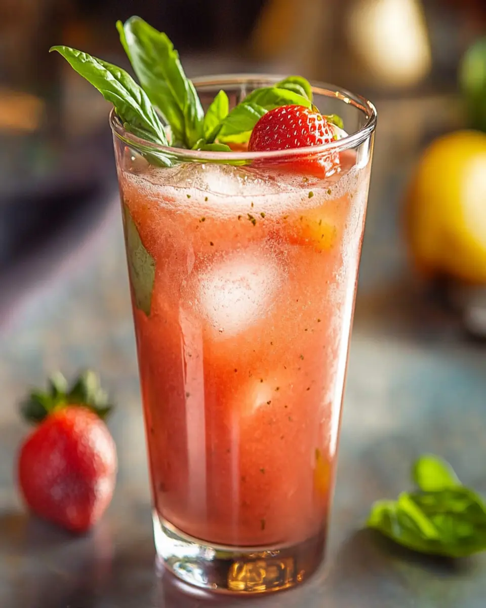 Strawberry Basil Lemonade First Image First Image