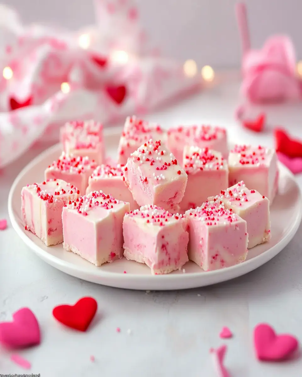 Pink Valentine’s Day Fudge Recipe First Image First Image