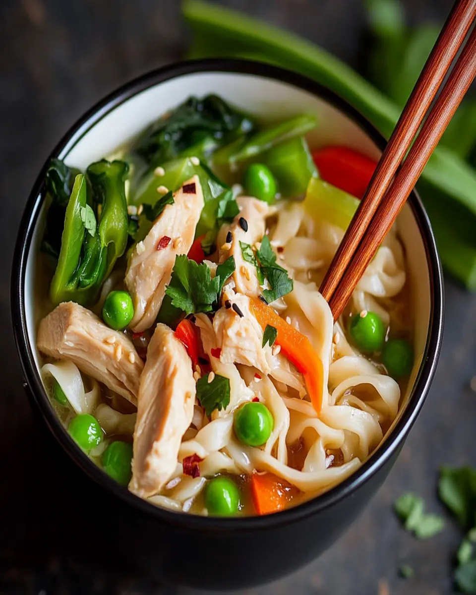 Homemade Chicken and Vegetable Pot Noodle (Instant Noodles) First Image First Image