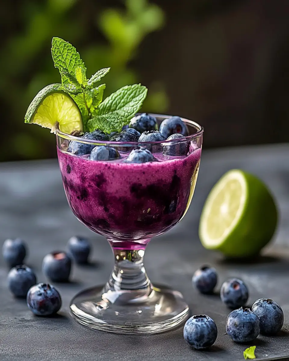 Frozen Blueberry Margarita Mocktail First Image First Image