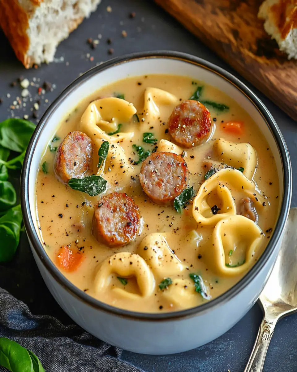 Creamy Sausage Tortellini Soup First Image First Image