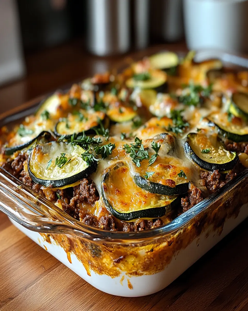 Hearty Ground Beef & Zucchini Casserole Recipe Delight First Image First Image