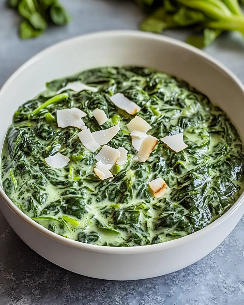 Creamy Coconut Creamed Spinach – A Tropical Delight Recipe First Image First Image