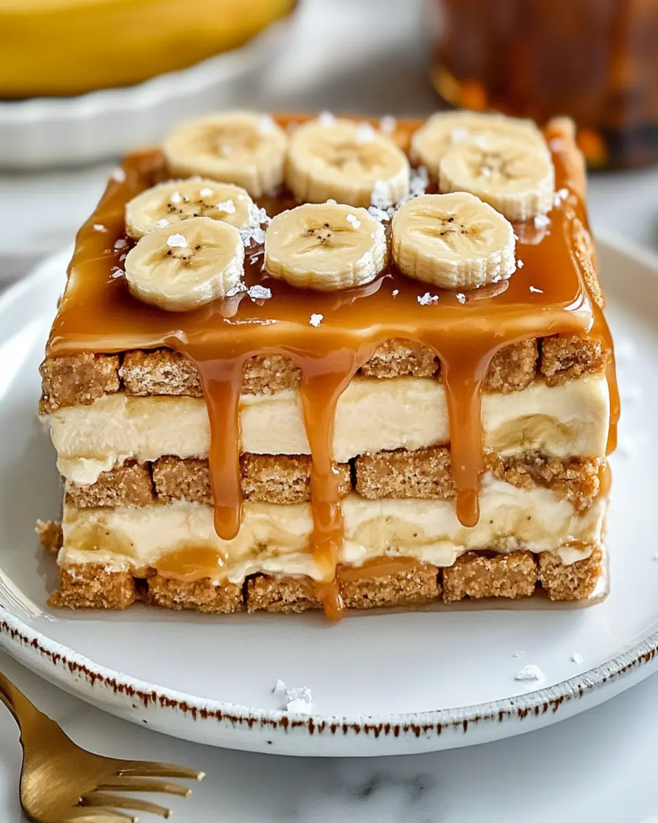 Salted Caramel Banana Ritz Icebox Cake First Image First Image