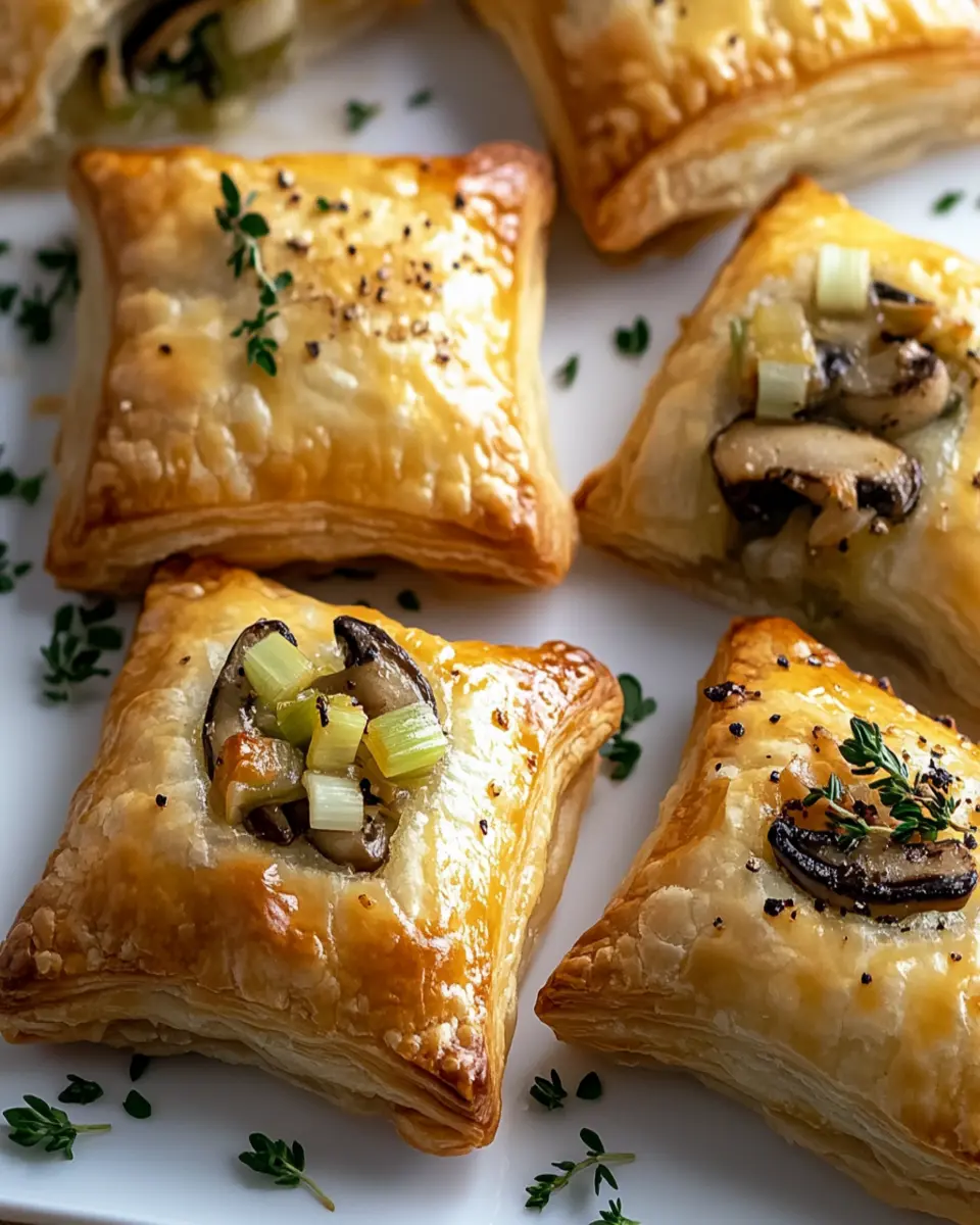 Irresistible Mushroom and Leek Puff Pastry Bites Recipe First Image First Image