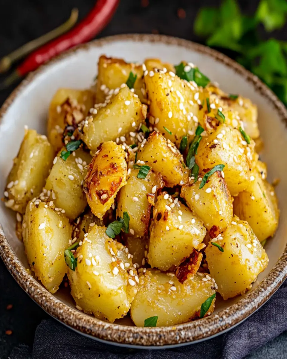 Til Wale Aloo Recipe (Sesame Potato Stir Fry) First Image First Image