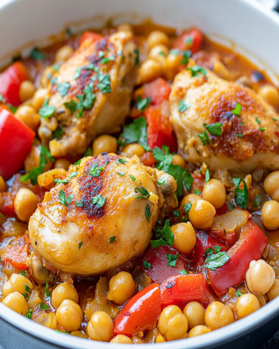 One Pot Spanish Chickpea Chicken First Image First Image