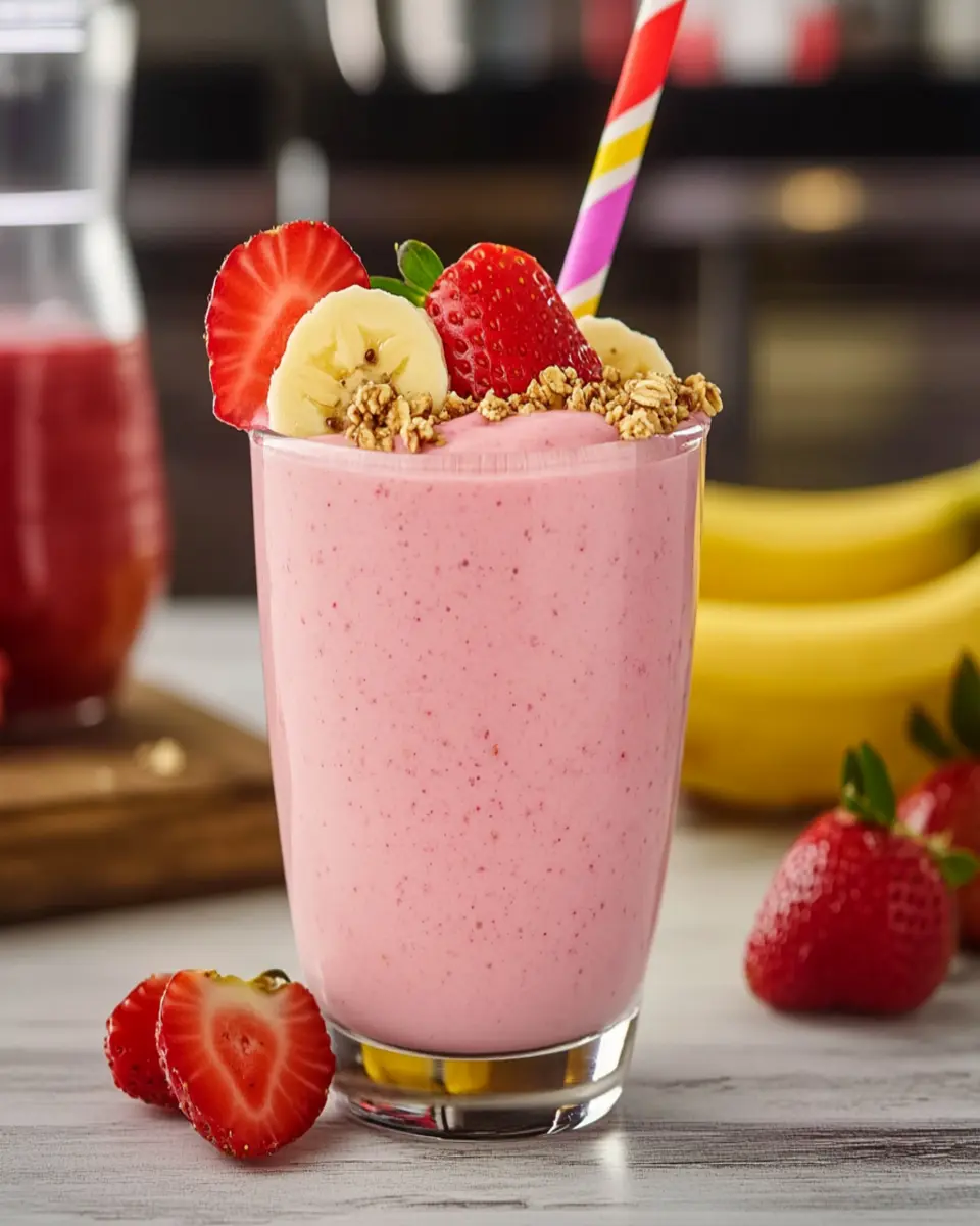 Strawberry Banana Yogurt Smoothie First Image First Image