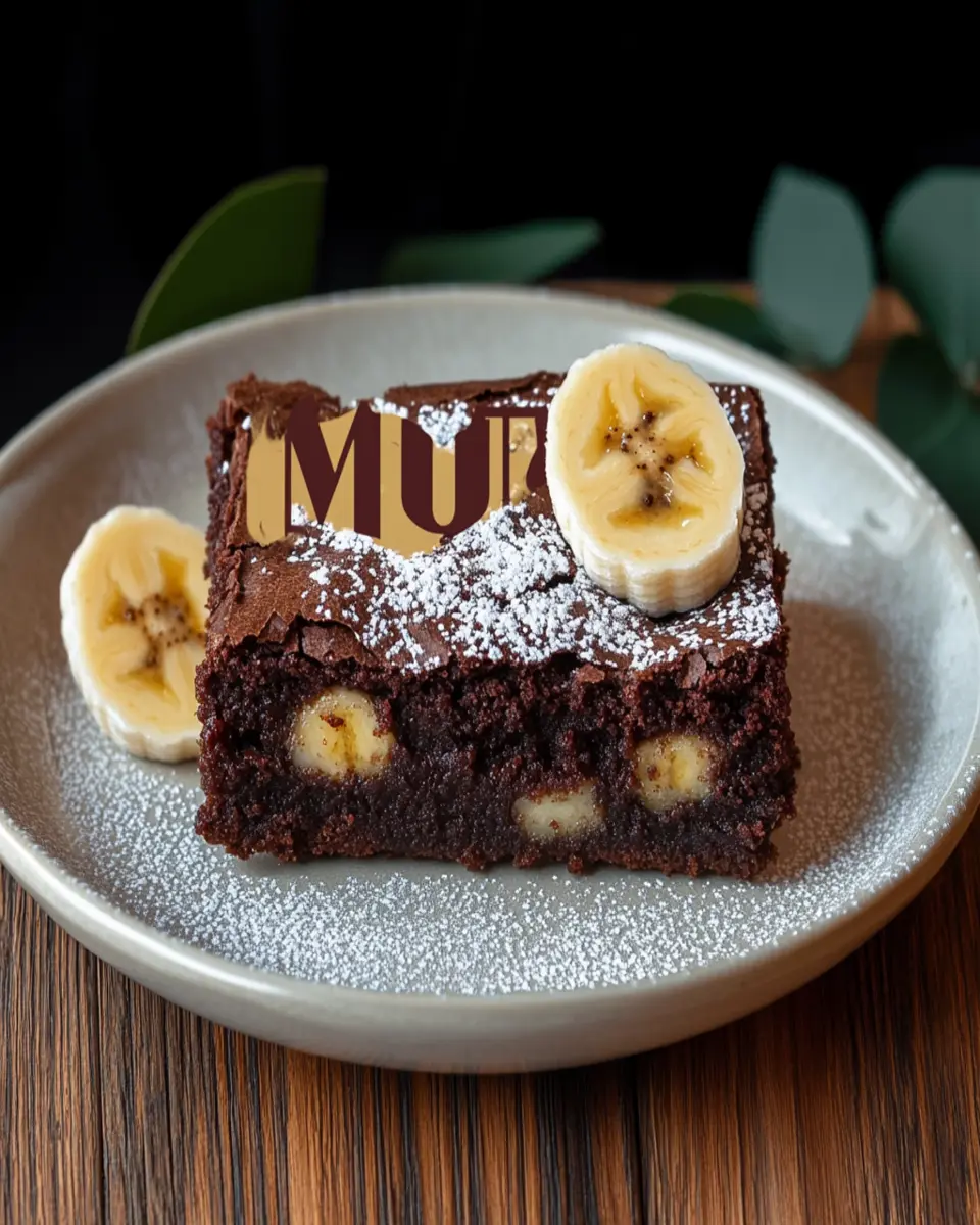 Fudgy Banana Bread Brownies Recipe First Image First Image