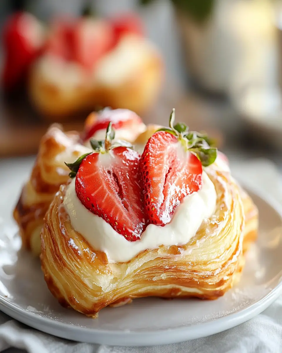 Strawberry Cream Danish – Easy Delicious Pastry Recipe First Image First Image