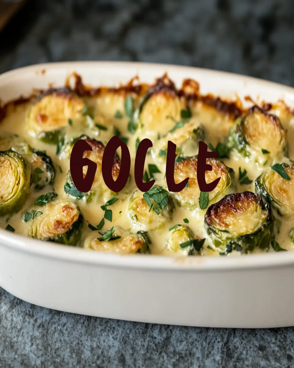 Garlicky Creamy Brussels Sprouts Au Gratin Recipe First Image First Image