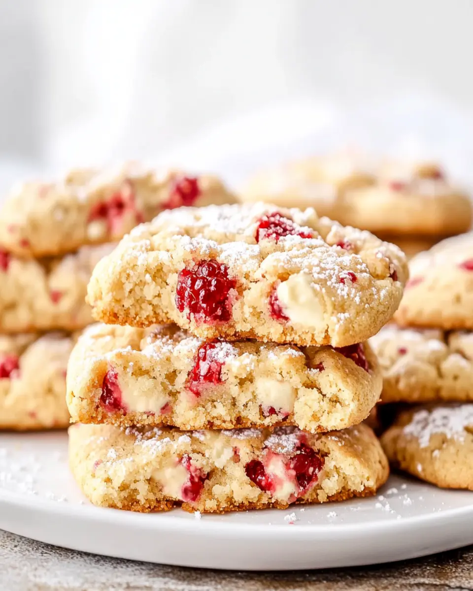 White Chocolate Raspberry Cookies First Image First Image