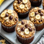 Irresistible Oatmeal Banana Chocolate Chip Muffins Recipe First Image First Image