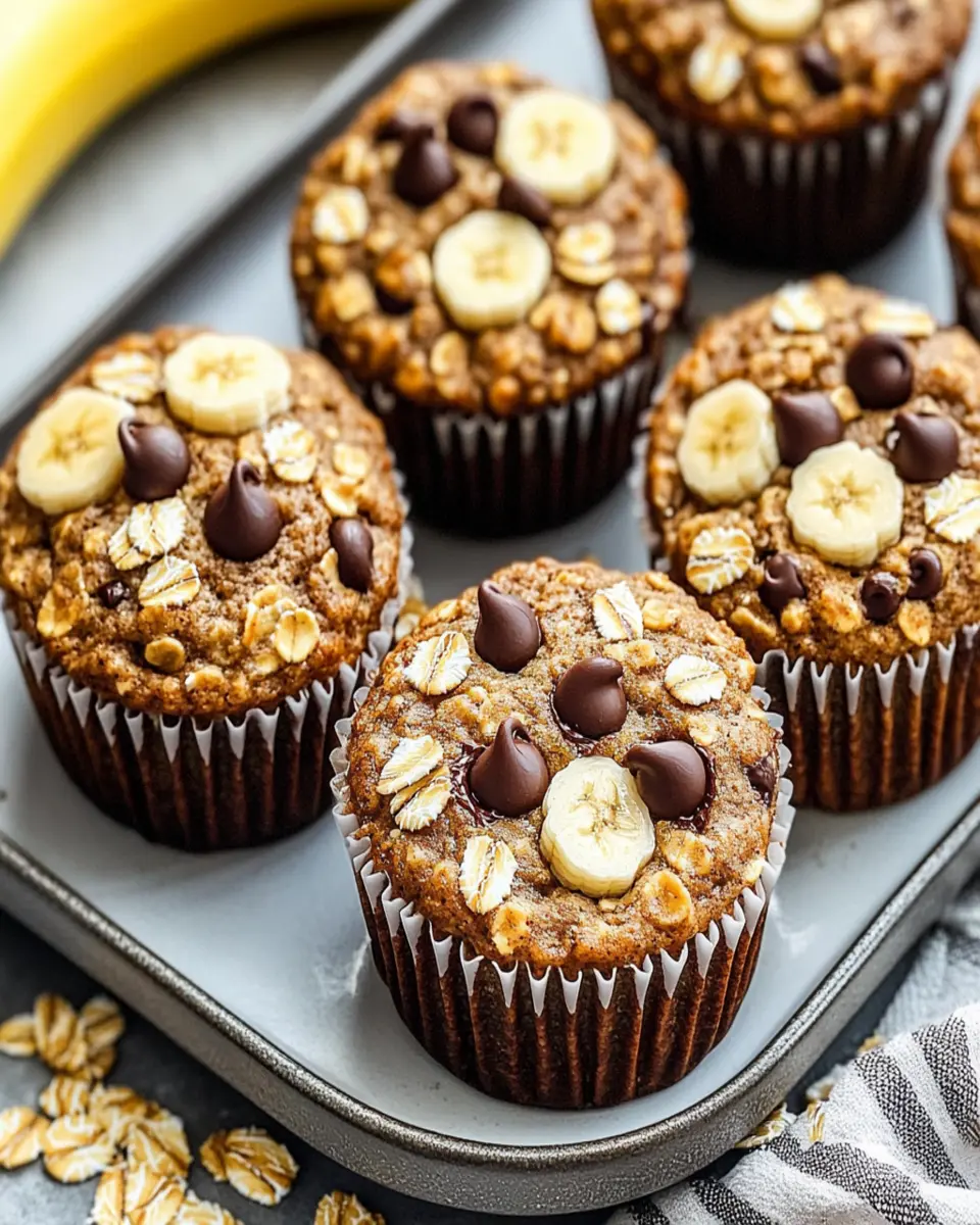 Irresistible Oatmeal Banana Chocolate Chip Muffins Recipe First Image First Image