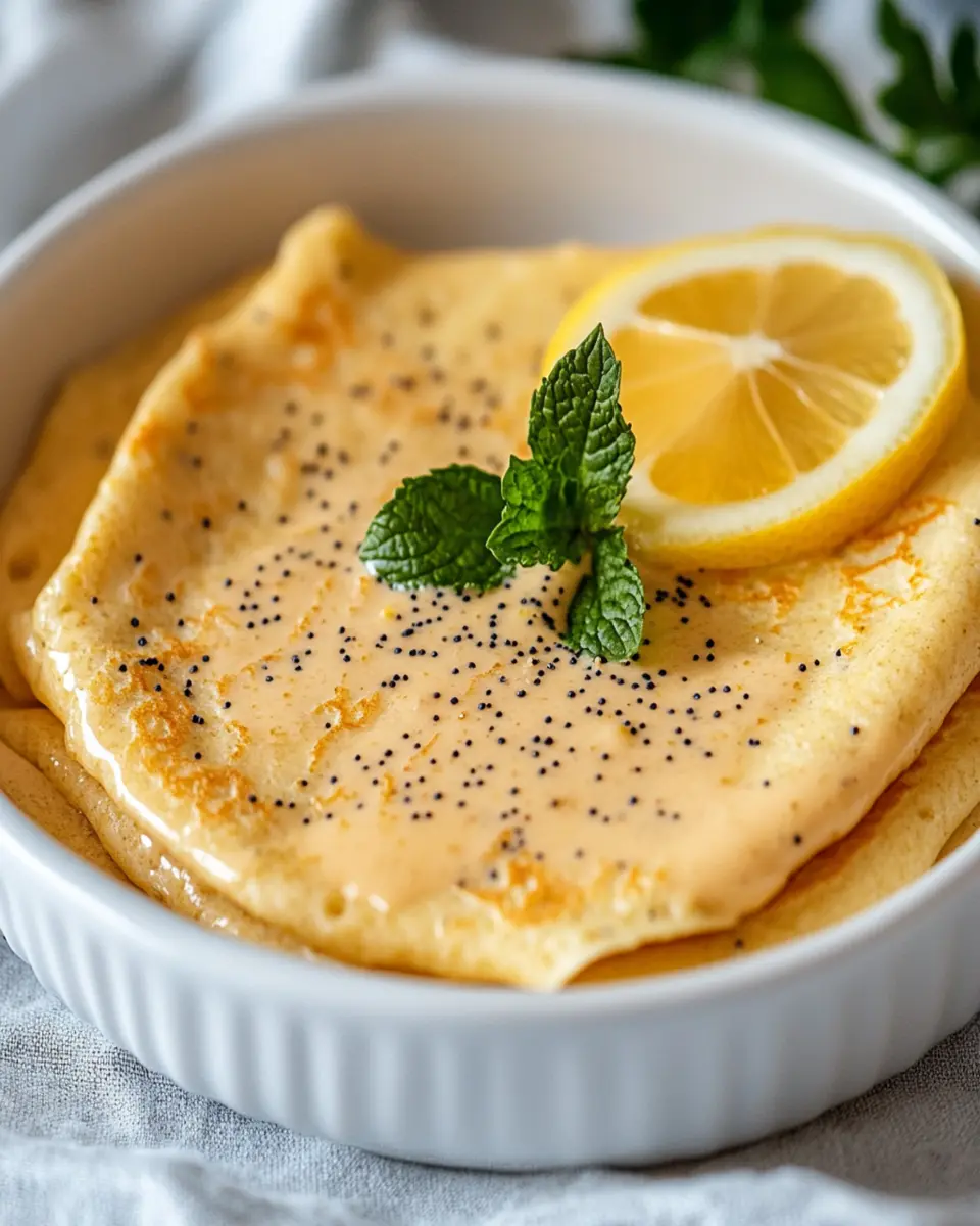 Low-Carb Poppyseed Lemon Crepes First Image First Image