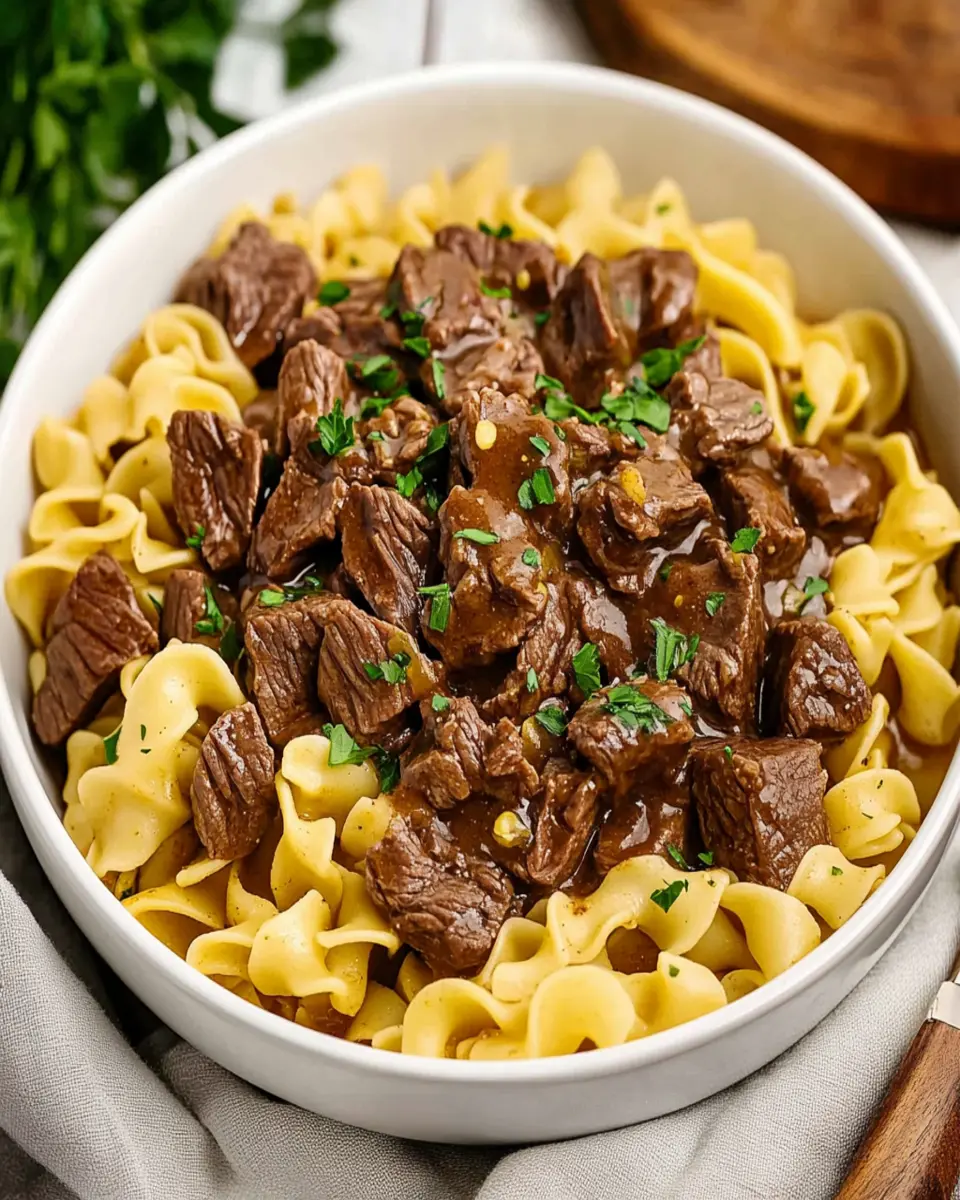 Beef Tips and Noodles First Image First Image