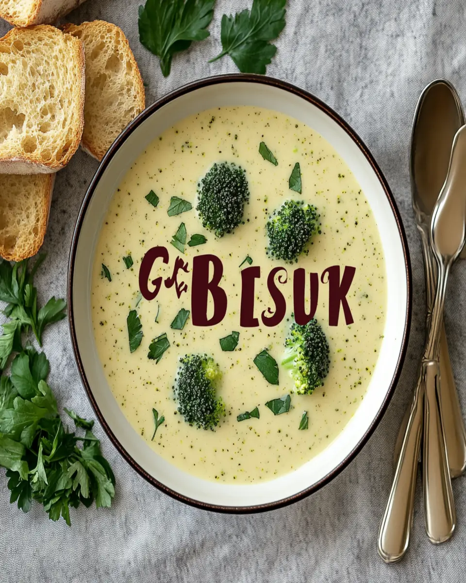 Creamy Crockpot Broccoli Cheese Soup Recipe First Image First Image